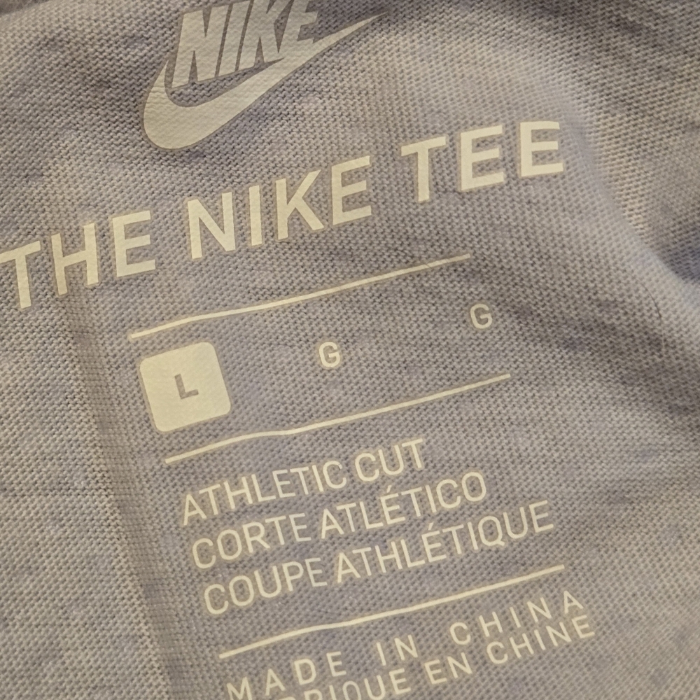 Nike Athletic Cut blue white ombre t shirt white polka dots mens size large NWOT - Picture 6 of 7
